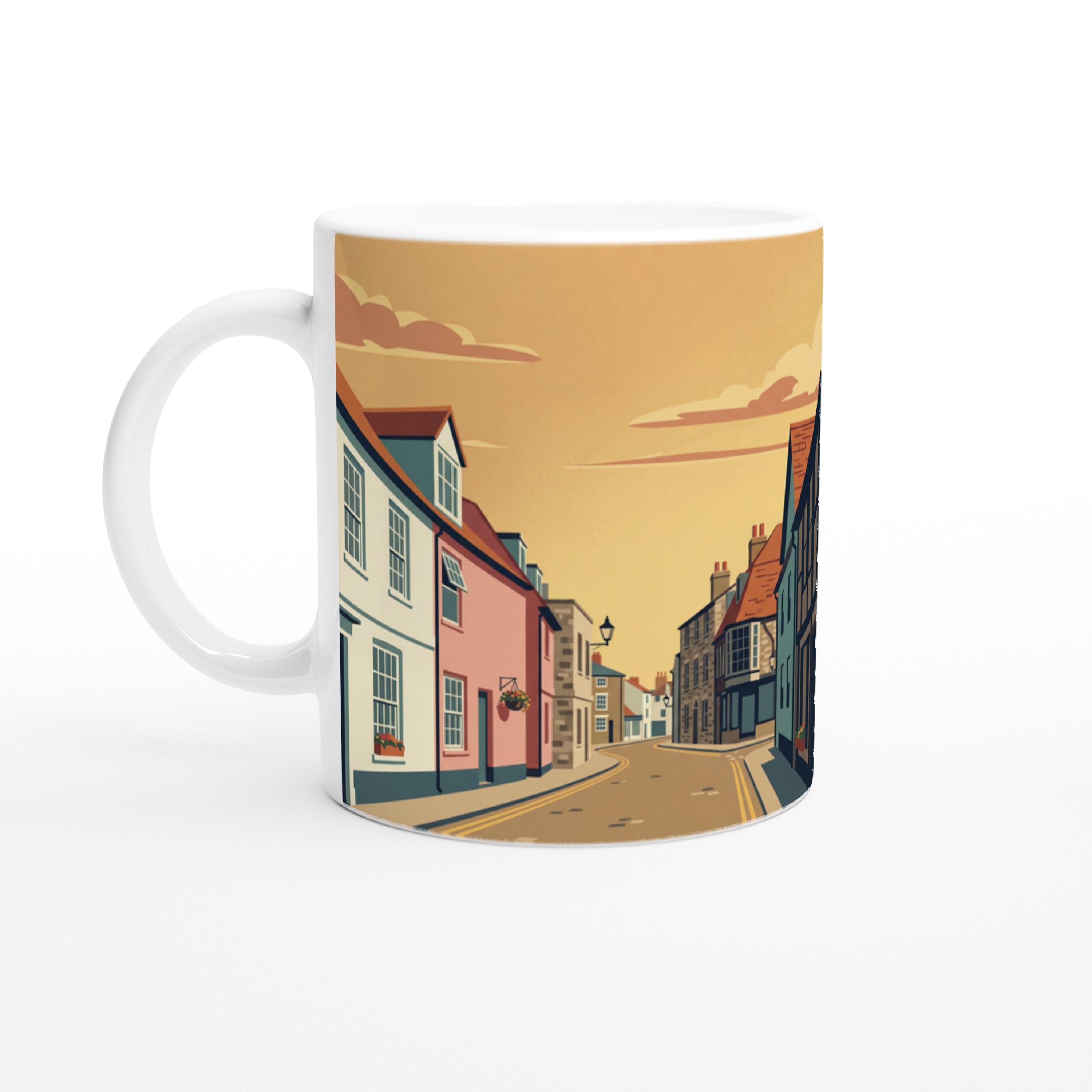 Old Deal Mug, 11oz Ceramic, Middle Street Retro Design with Cobbett Quote