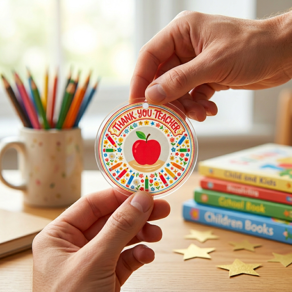 Thank You Teacher Acrylic Keyring