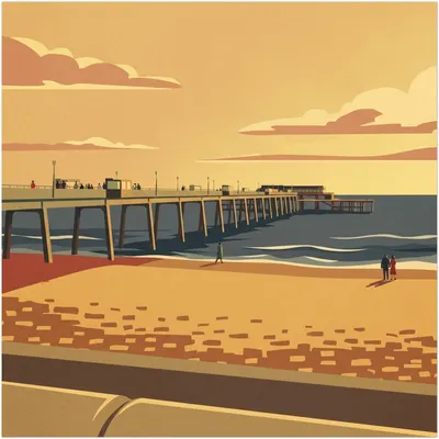 Deal Pier Art Print