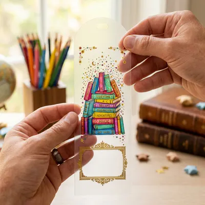 Colourful Books Acrylic Bookmark