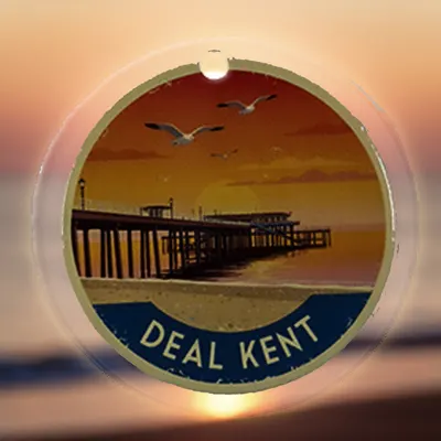 Deal Pier Sunrise Acrylic Keyring