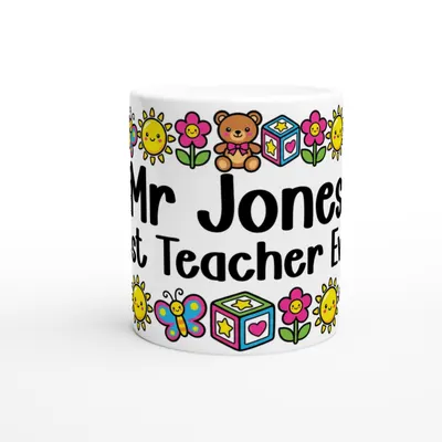 Personalised Kawaii Teacher Mug